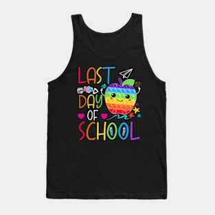 HapLast Day Of School Teacher Student Pop Graduation Tank Top